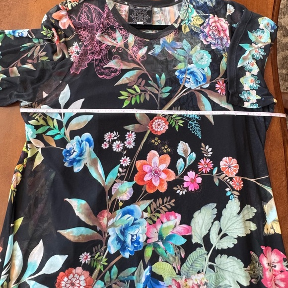 Johnny Was Black Floral Midi Dress - Picture 11 of 12